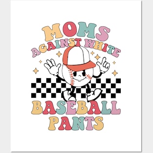 Moms Against White Baseball Pants Posters and Art